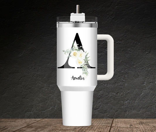 company logo,custom tumbler,personalized tumbler,bulk tumbler,engraved tumbler,Flowers tumbler,Vacation tumbler,custom name tumbler,name tumbler,40oz Handle Tumbler,Christmas gift,Initial Tumbler,Tumbler