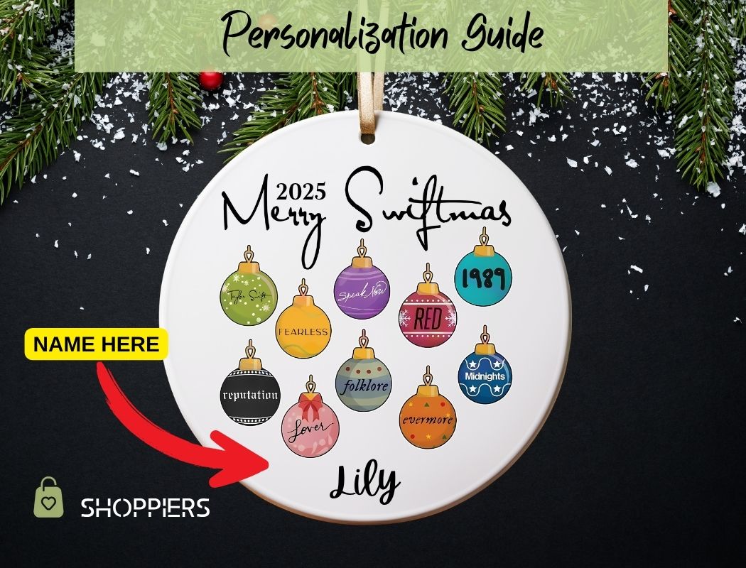 Tay Tay Personalized Christmas Ornament | Christmas Gift Ornament | Merry Christmas 2024 | Customize Ornament | Gift for Her Taylor Swift