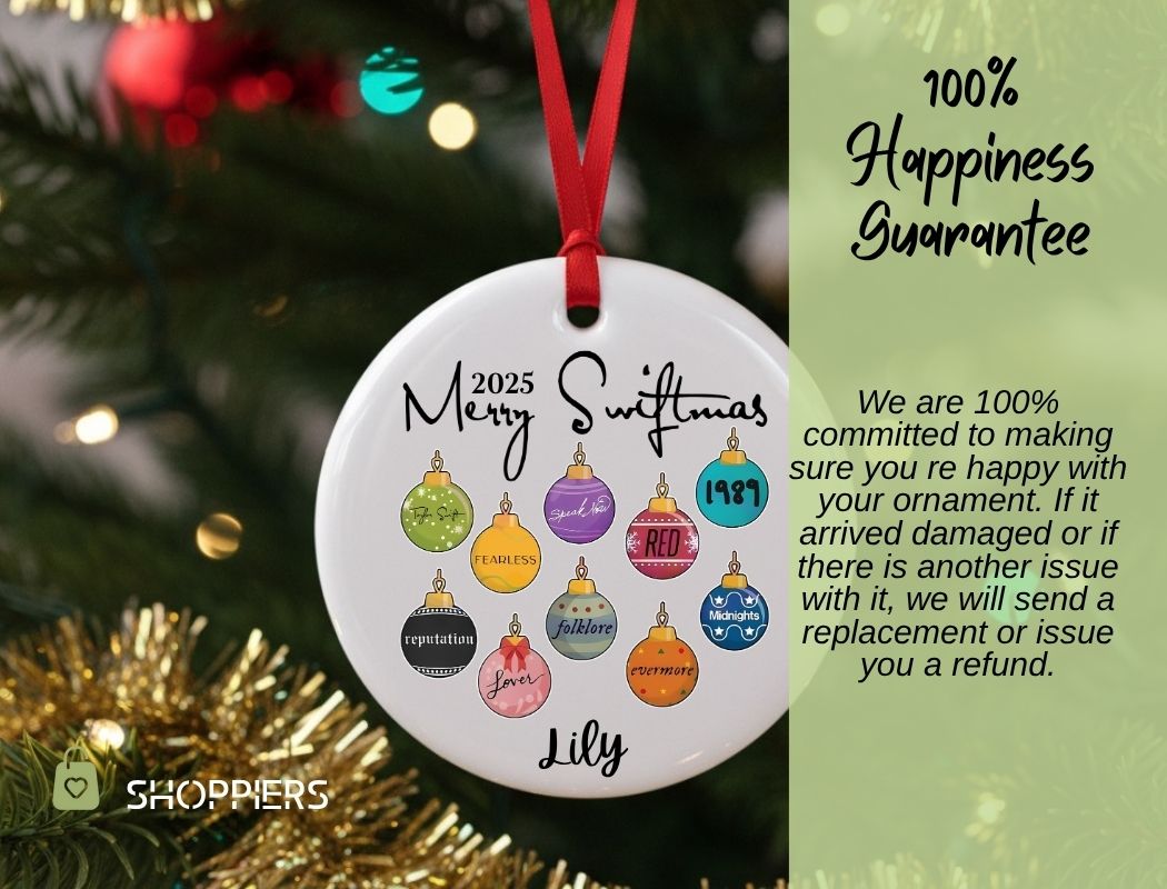 Tay Tay Personalized Christmas Ornament | Christmas Gift Ornament | Merry Christmas 2024 | Customize Ornament | Gift for Her Taylor Swift
