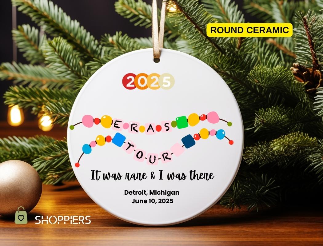 Taylor Swift Eras Tours Custom Era Ornament | It Was Rare I Was There | Tay Tay Gift For Her | Personalized Eras Ornament | Happy Christmas Keepsake