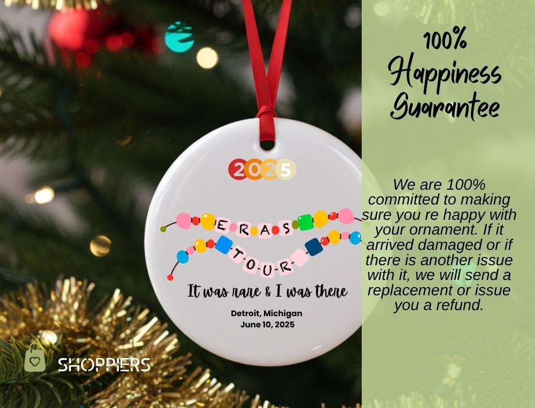 Taylor Swift Eras Tours Custom Era Ornament | It Was Rare I Was There | Tay Tay Gift For Her | Personalized Eras Ornament | Happy Christmas Keepsake