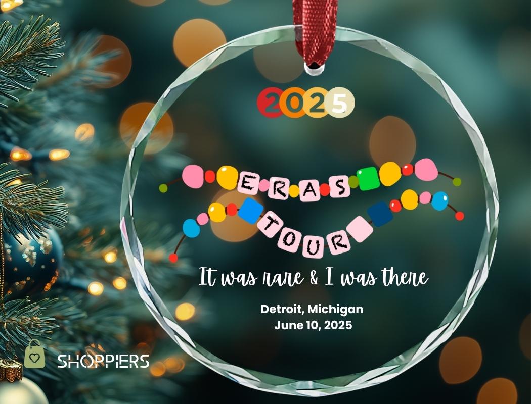 Taylor Swift Eras Tours Custom Era Ornament | It Was Rare I Was There | Tay Tay Gift For Her | Personalized Eras Ornament | Happy Christmas Keepsake
