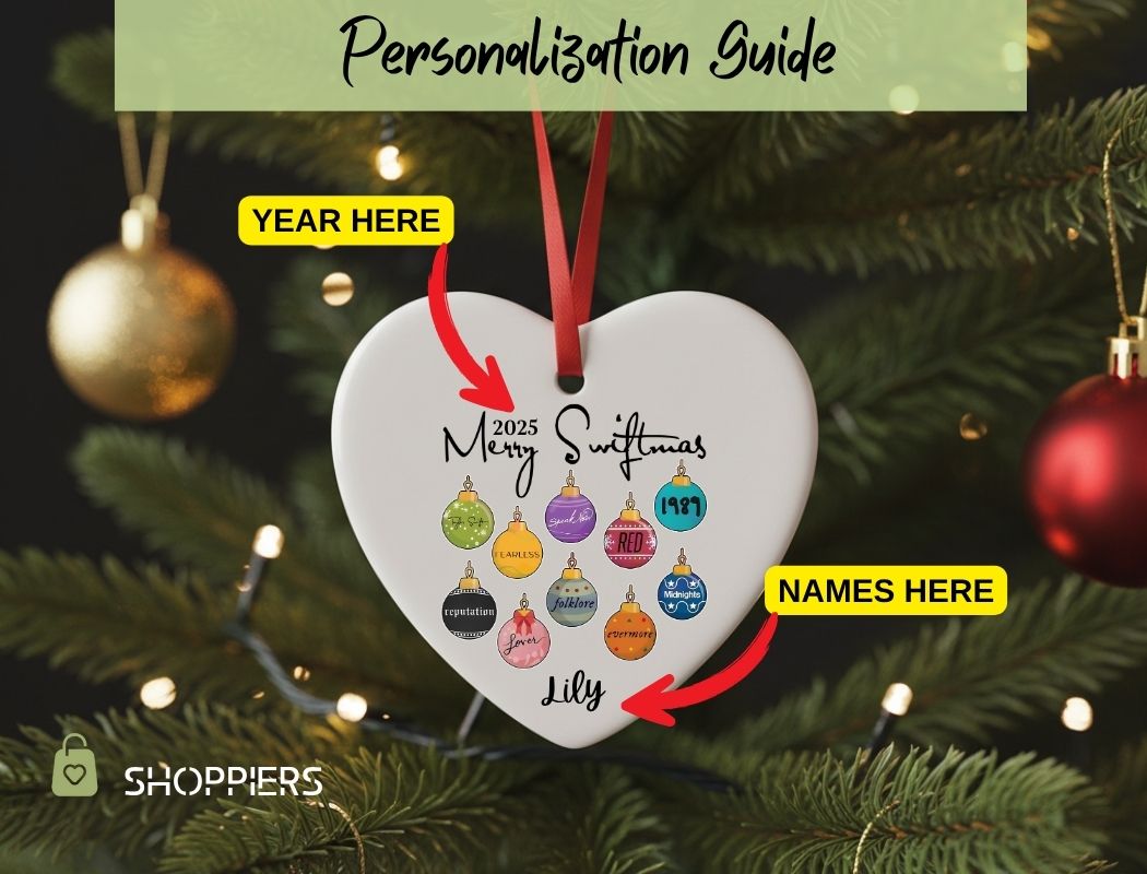Tay Tay Personalized Christmas Ornament | Christmas Gift Ornament | Merry Christmas 2024 | Customize Ornament | Gift for Her Taylor Swift