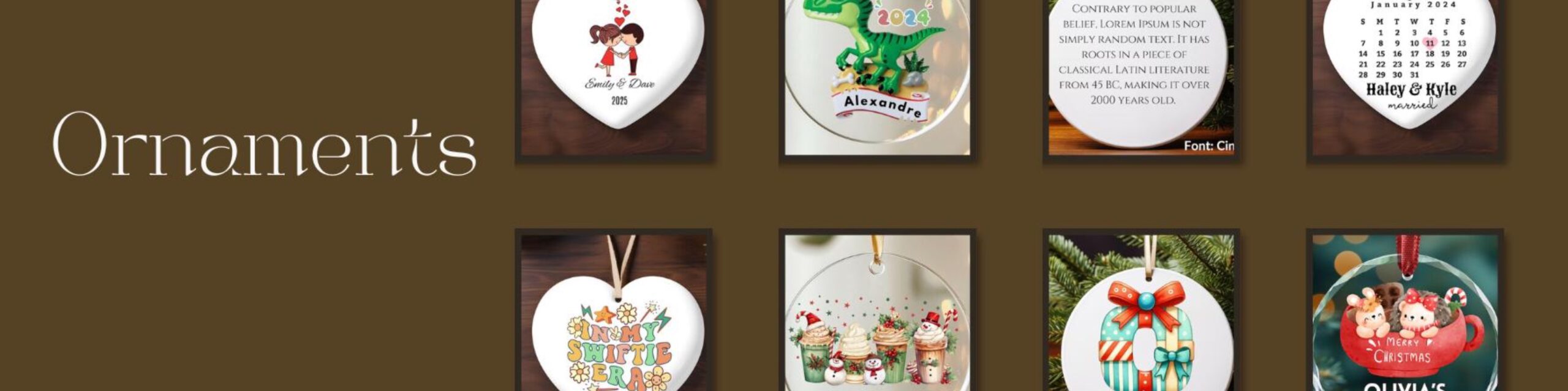 Shoppiers Store Personalized Ornaments For Christmas Holiday