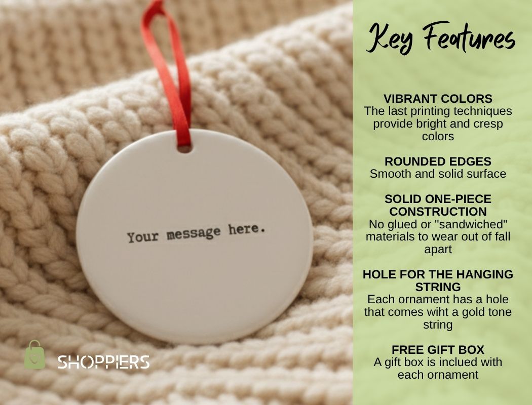 Personalized Ornament with Custom Message, Keepsake Gift for Friend - Image 10