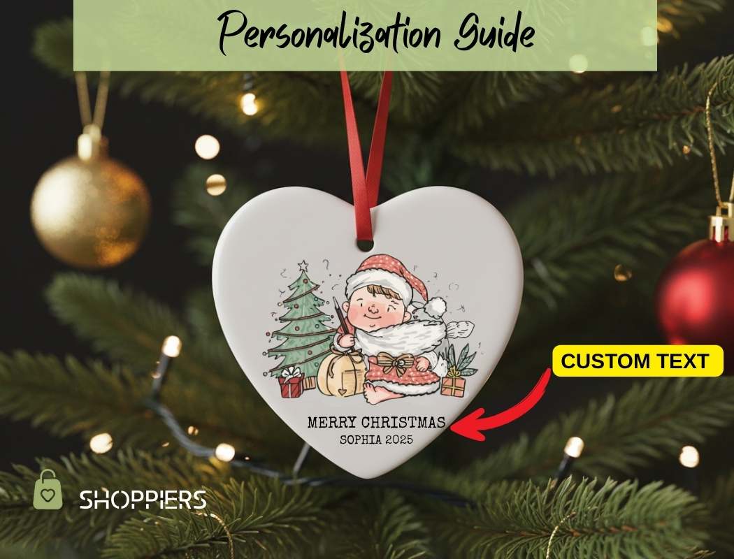 Personalized Kids First Christmas Ornament, Custom Child's Name Keepsake for Boy Girl 2025, Holiday Gift, Christmas Decor Gift, Santa Tree