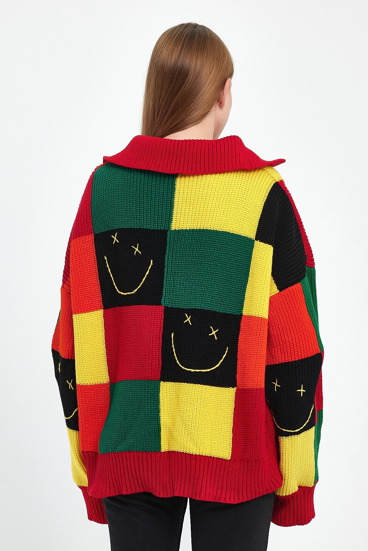 Harry Styles Inspired Crochet Cardigan: Y2K Patchwork Pullover - Image 9